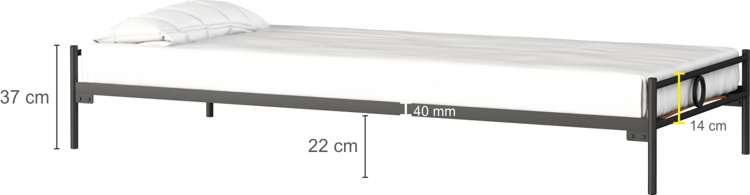 Łóżko metalowe Lak System Basic-M