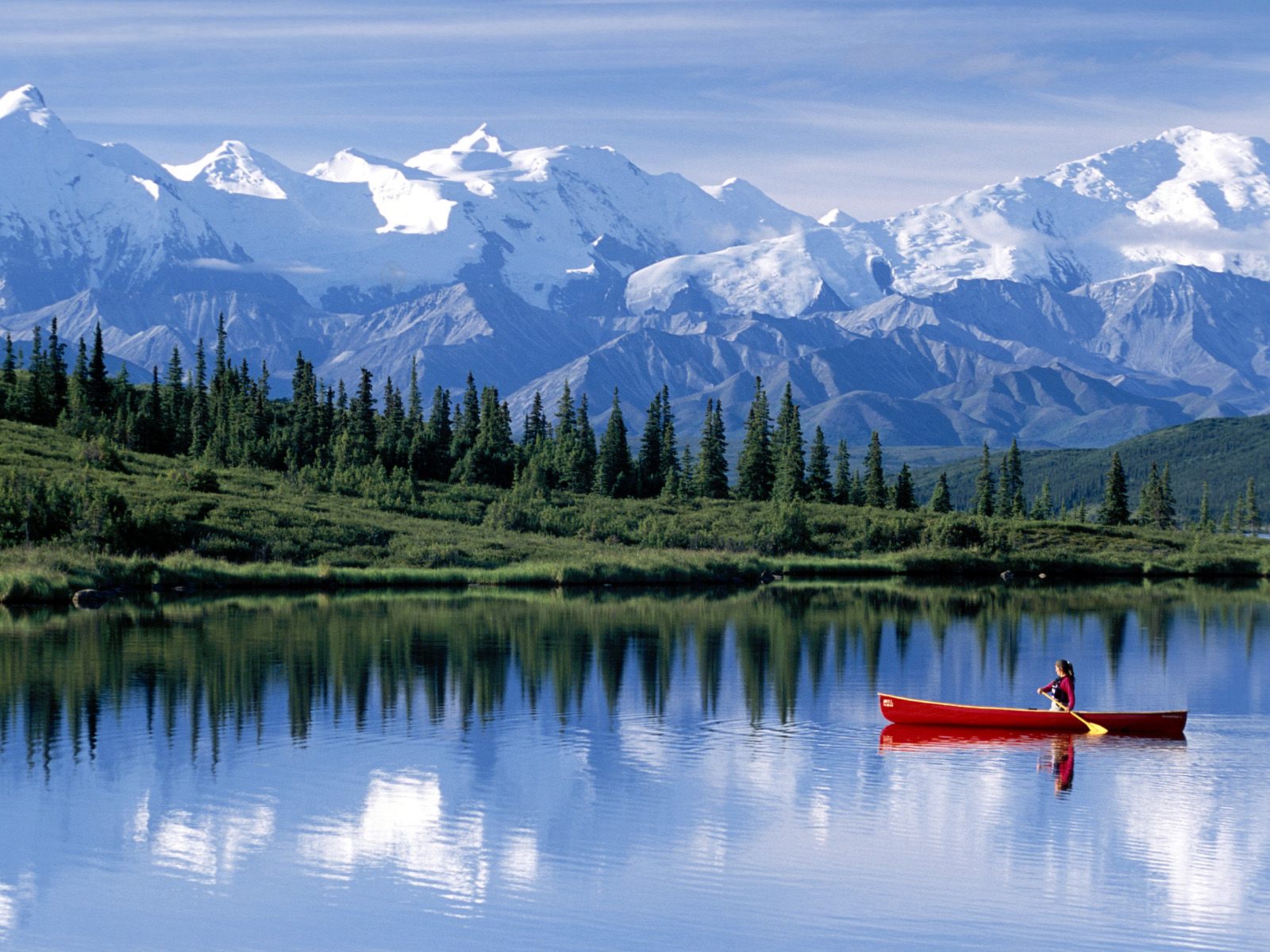 Lake Snow Mountain Wonder Lake Alaska