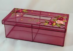 Hand-made gauze tissue holder.