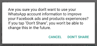 Prevent Whatsapp for Data sharing on Facebook