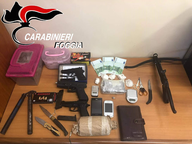 Scoperta a Manfredonia dai Carabinieri una “Santa Barbara” con droga