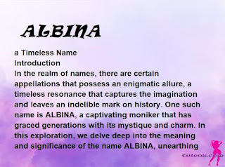 meaning of the name "ALBINA"