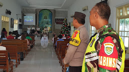 Polsek Patrol Bersama TNI dan Pol PP Gelar Pengamanan Misa Natal di Gereja Pantekosta Patrol