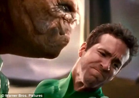 ryan reynolds workout for green lantern. Nasty: Ryan flinches in the