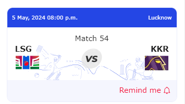 IPL. 2024 Live Match Today