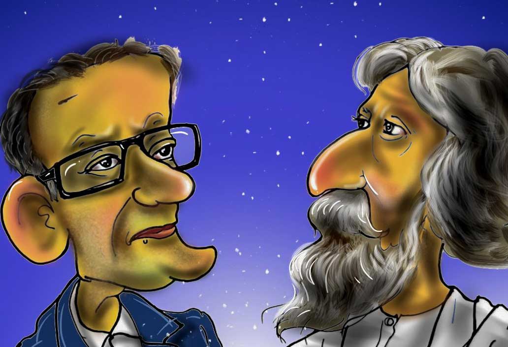 Daily Caricature .. Tagore & Mahfouz