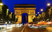 A voyage to Paris, France, West Europe. (paris wallpaper arc de triomphe france night )