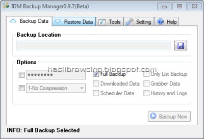 IDM Backup Manager