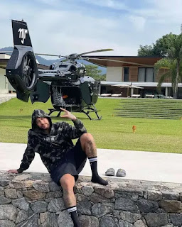 Neymar Shows Off His Multi- Million Acquired Mercedes Helicopter