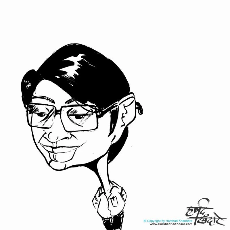 Caricature by Harshad Khandare