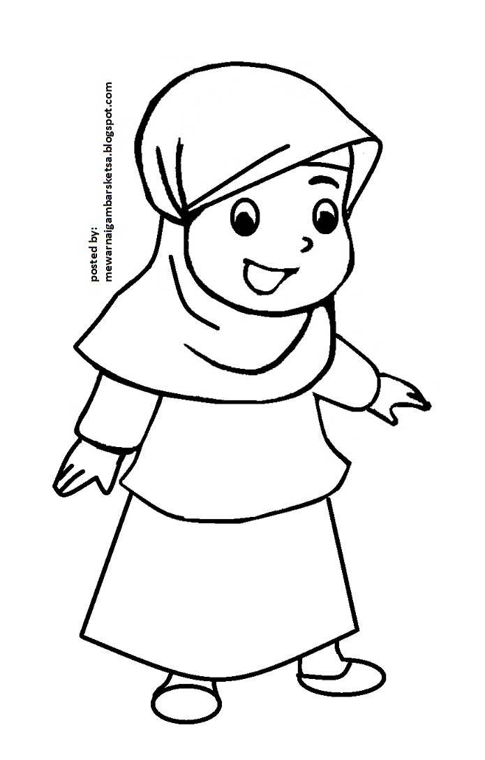 Mewarnai Gambar: Mewarnai Gambar Sketsa Kartun Anak 