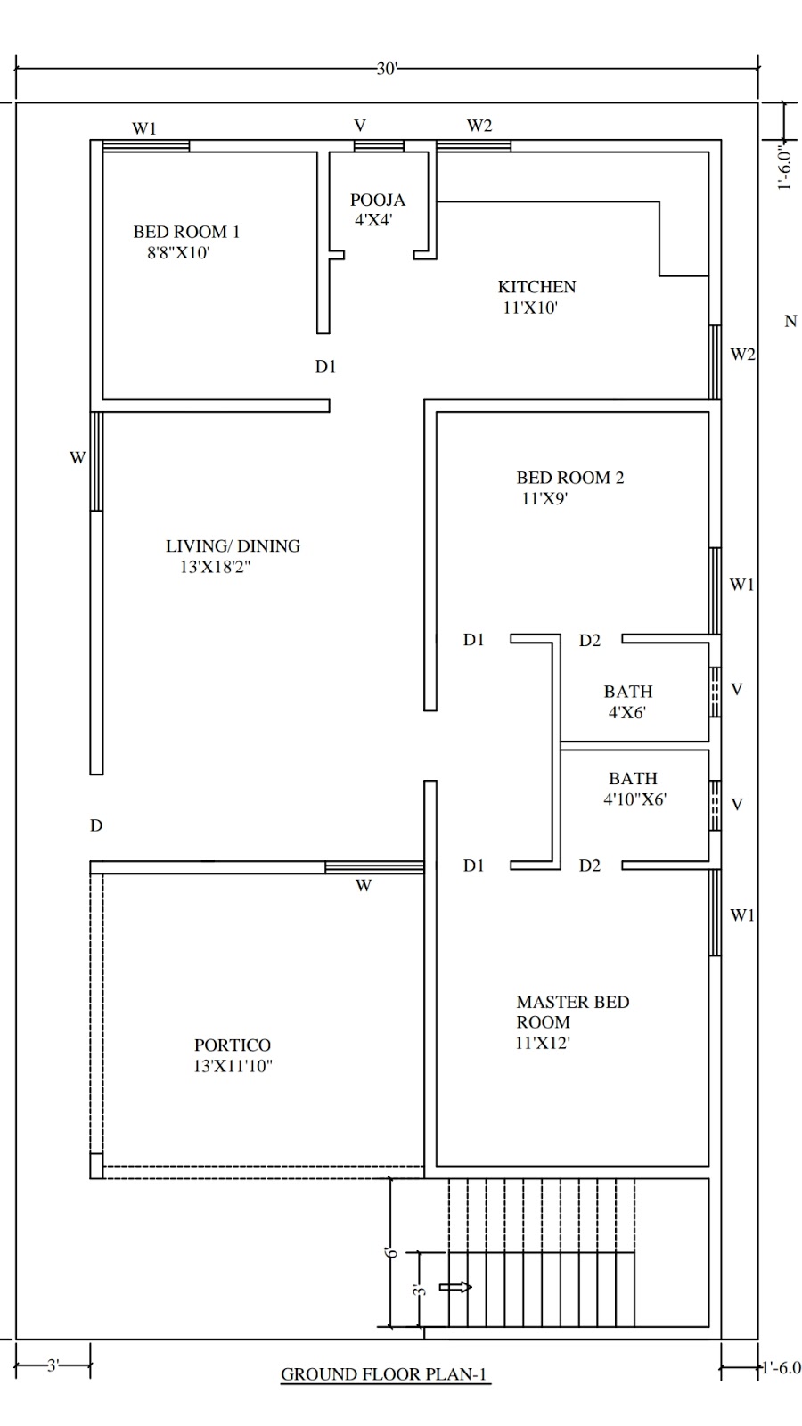 Awesome House Plans 30 50 West Face House Plan Map Naksha Awesome House Plans 30 50 West Face House Plan Map Naksha