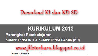 Download Pemetaan KI dan KD SD Kelas 3 Kurikulum 2013 
