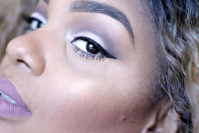 cut crease on black woman elegant makeup glamorous