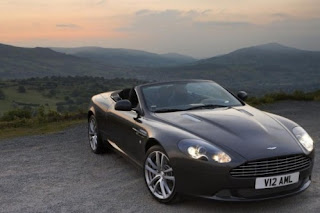 2011 Black Aston Martin DB9 Side View