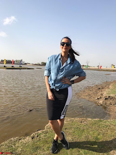 Neha Dhupia In puma and uniqlo on the sets of roadies Rising (1) ~ .jpeg