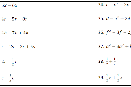 Algebra Exercises