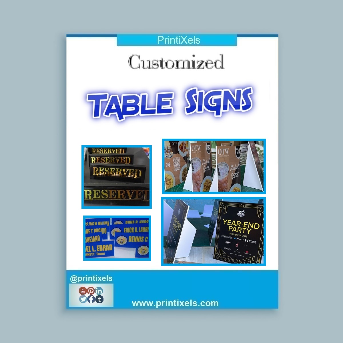 Customized Table Signs Philippines