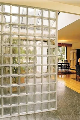 dinding glass block gaya klasik