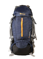 Impulse 65 Ltrs Blue Trekking Backpack (Inverse U Blue) 