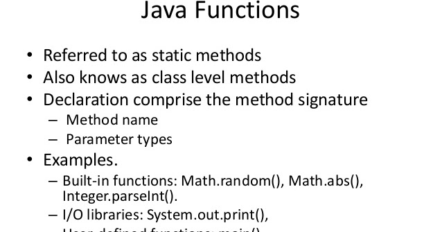 When To Make A Method Static In Java When To Make A Method Static In Java