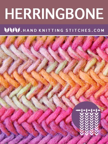 Hand #Knitting Stitches - Herringbone Twist Pattern #knittingpatterns