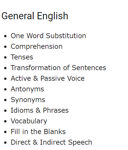 UKSSSC Driver syllabus