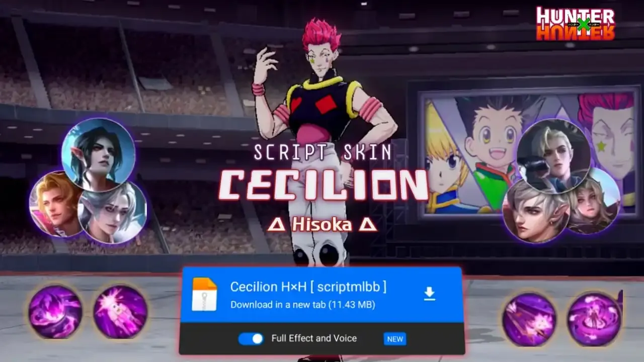 Script Skin Cecilion Hunter X Hunter