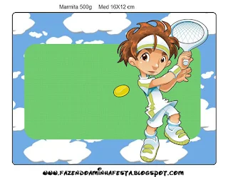 Tennis Boy Free Printable Labels.