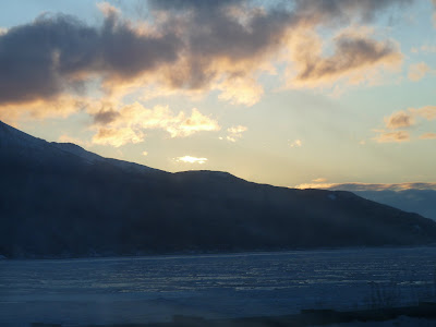 sunset over the Kenai range