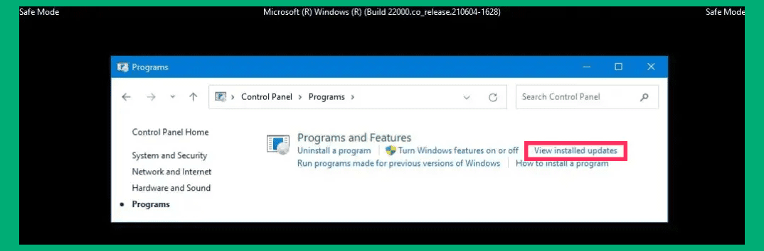 12-windows-11-safe-mode-view-installed-updates