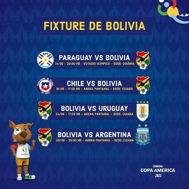 Fixture de Bolivia