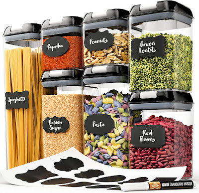 Food Storage Kitchen Containers Plastic Box Jars for Bulk Cereals Kitchen Organizers
