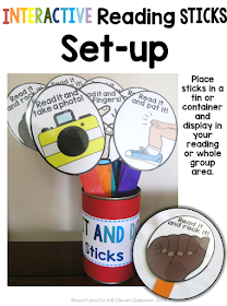 Interactive Reading Sticks - Read it and do it {for any word list}