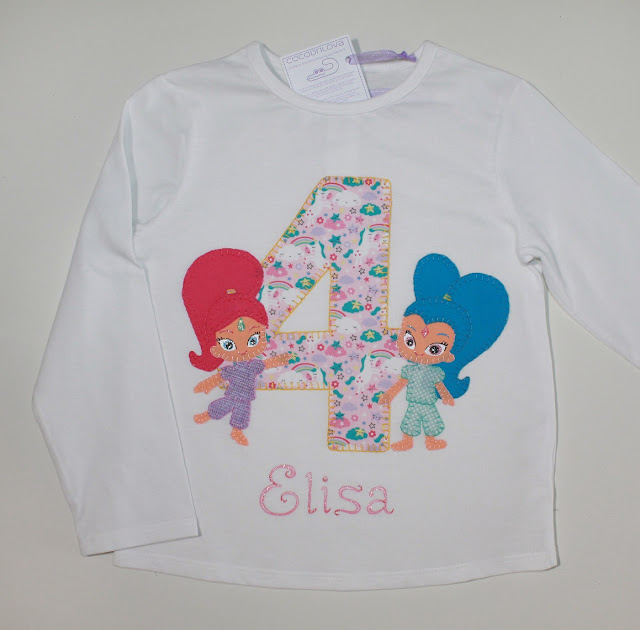 camiseta de cumpleaños shimmer y shine