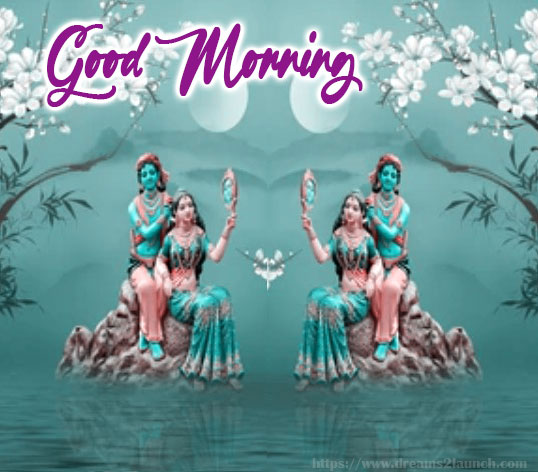 good morning pic radha krishna