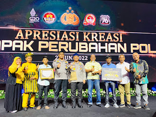 Gelaran Kreasi Setapak Perubahan Polri, Polres Inhil, Riau Menyabet Juara I Kategori Lomba Film Pendek