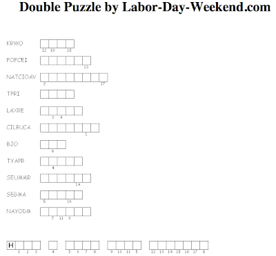 Parents can print this labor day puzzle and let children play the game so that they can learn something from it.