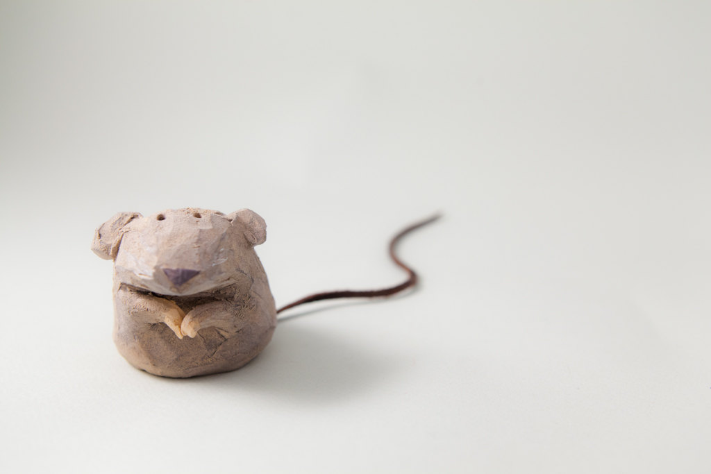 murtiga - Mouse . Handmade Stoneware Sculpture