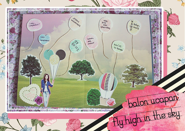 Membuat scrapbook: balon ucapan fly high in the sky 