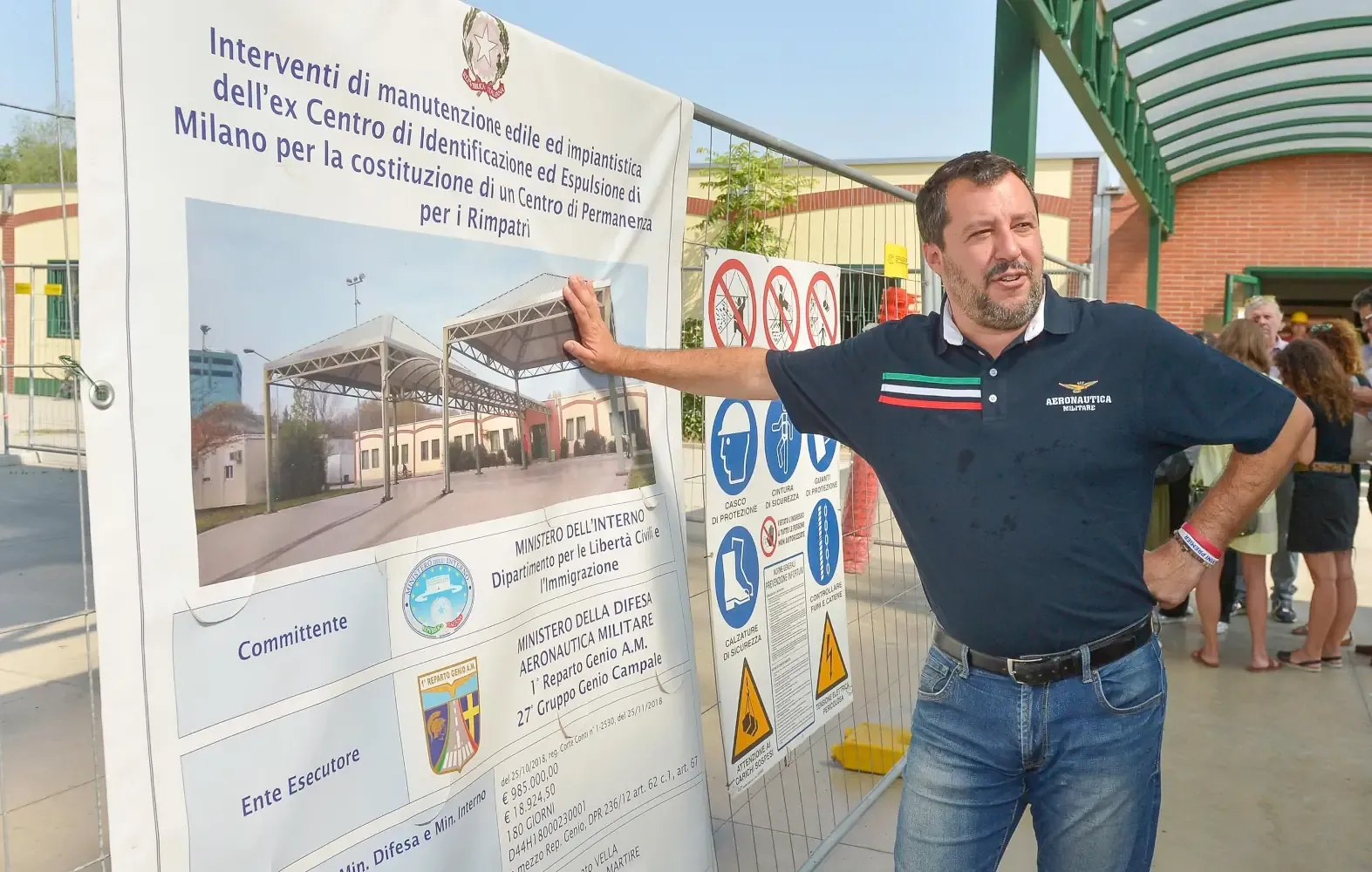 Matteo Salvini con il progetto di Cpr a Milano