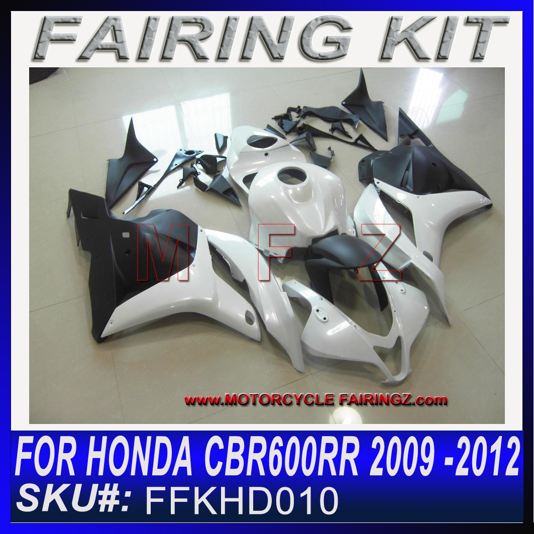 2013 honda cbr black FAIRINGS KITS FOR HONDA CBR600RR 2009 2010 2011 2012 pearl white&black 