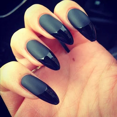 Black nail art design idea!