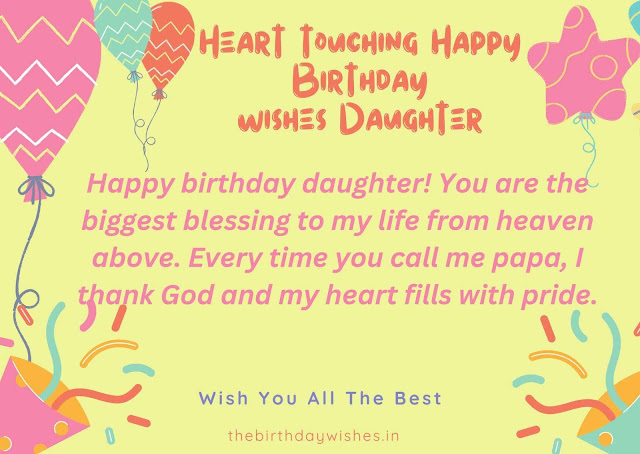 Heart-touching Birthday Wishes for Daughter