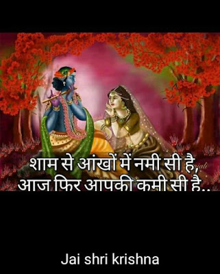 Radhe Krishna Ji Hindi Quotes HD Image | Love Hindi Quotes Of Radhe krishna.