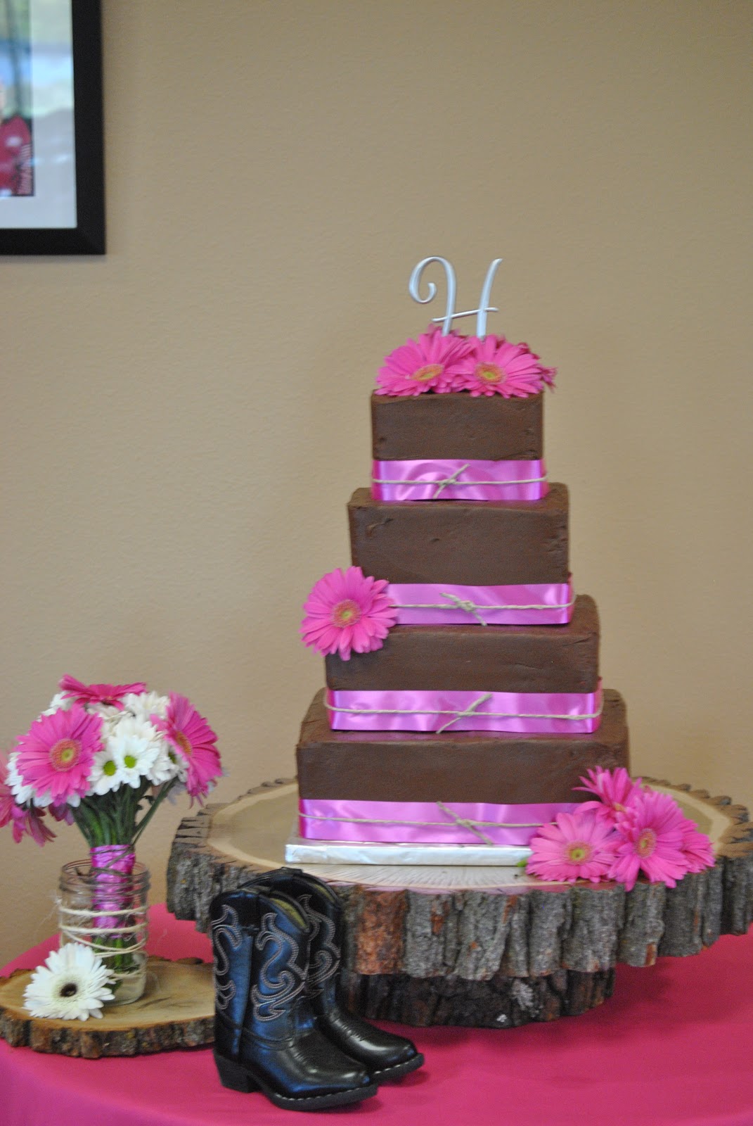 square wedding cake stands Holm And Sower wedding sign I made out of an old chalkboard that I 