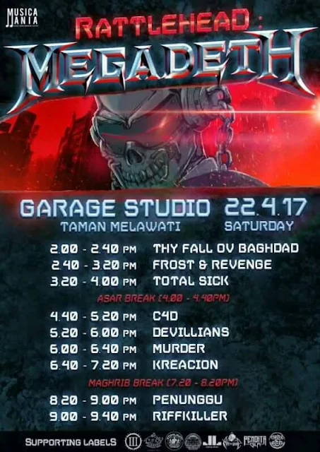 rattlehead megadeth underground gig 22 april