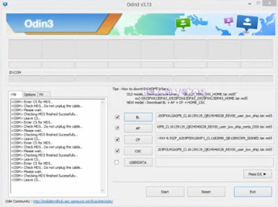 Cara Flashing Samsung A20 SM-A205F Via Odin Menggunakan Firmware Full Repair Android 9.0 Pie