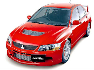 mitsubishi LANCER Evo red wallpaper