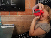 Jamie's Italian Review - Top Ender with her Viewmaster